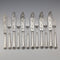 Circa 1860 British Antique Pure Silver Handle Fish Cutlery 6 Pair Aaron Hadfield